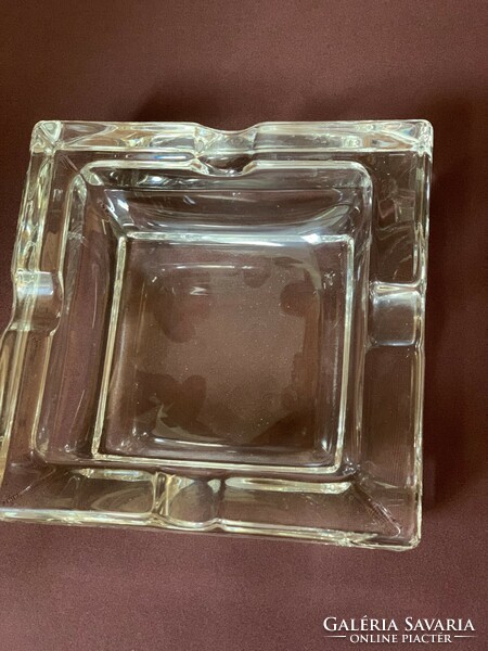 Thick-walled, very attractive glass ashtray