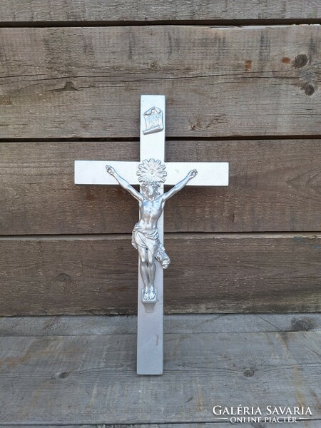 Aluminum cross Jesus crucified crucifix