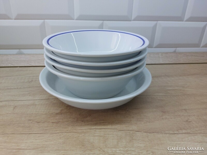 Alföldi porcelain menzás blue striped goulash plates and vegetable dishes