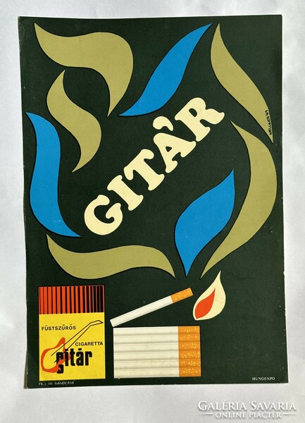 Guitar cigarette poster 69'