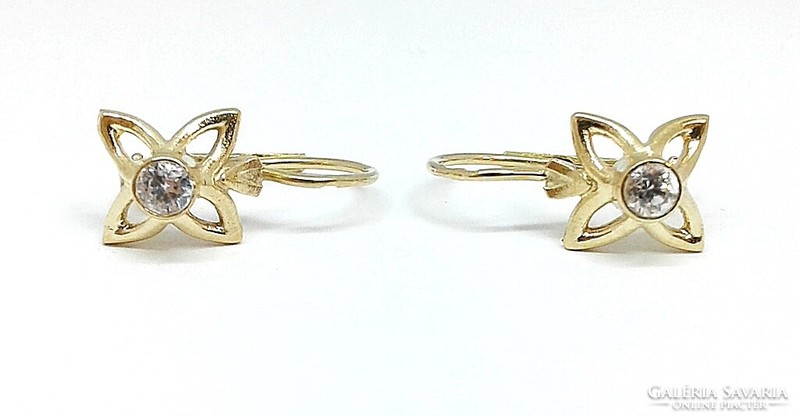 Floral gold earrings (zal-au125386)
