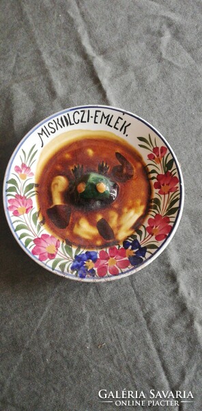 Régi antik Hollóházi riolit kocsonya tányér