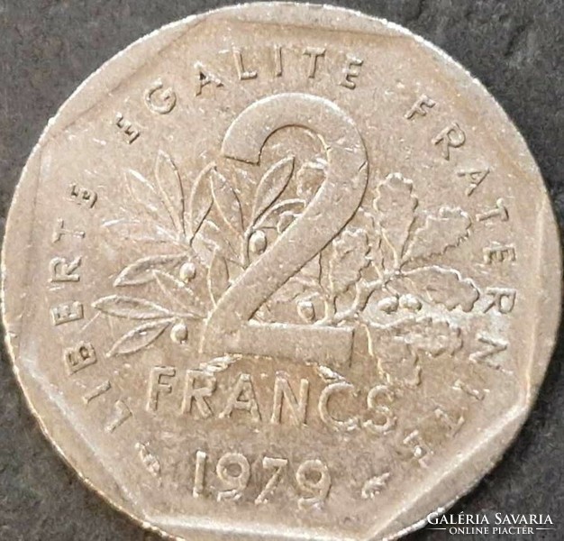 ﻿France 2 francs, 1979.