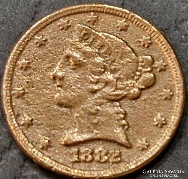 USA 5 dollár 1882. utánzat, öntvény.