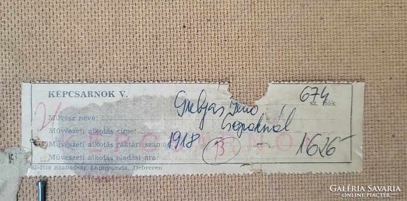 Nyárády Gulyás Jenő (1920 - 1970)Balaton Csopak c. Képcsarnokos olajfestménye EREDETI GARANCIÁVAL !