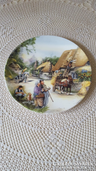 Angol Royal Doulton jelenetes,porcelán dísztányér,falidísz