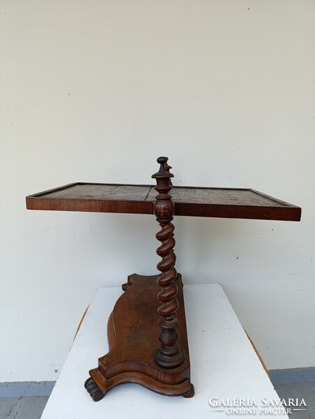 Antik biedermeier fa bútor nagy csavart oszlopos álló tükör 579 8947