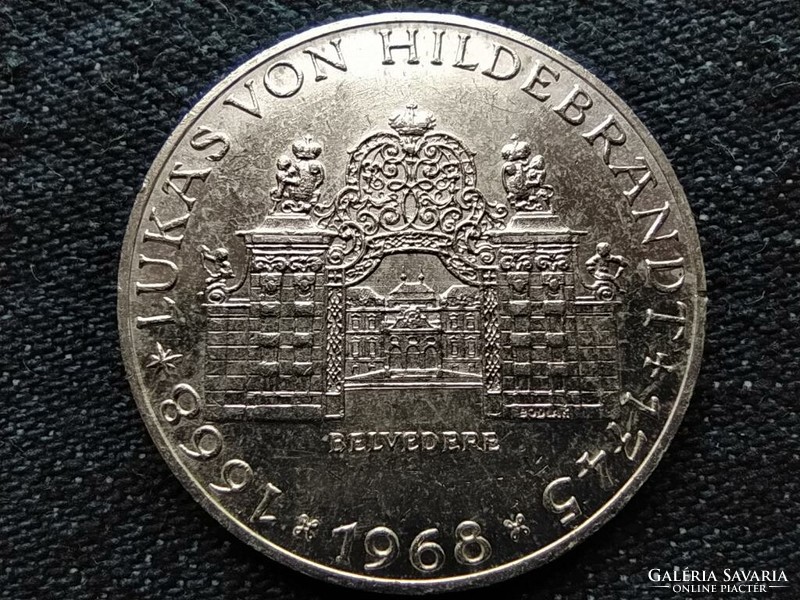 Ausztria 300 éve született Hildebrandt .800 ezüst 25 Schilling 1968