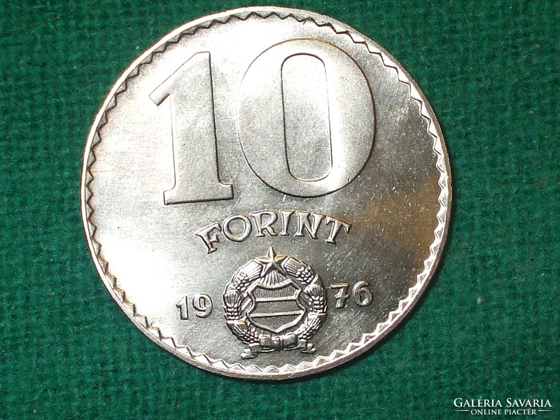 10 Forint 1976 ! Nem Volt Forgalomban ! Verdefényes !