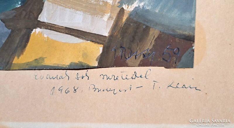 Tassy Klára: Virágcsendélet, 1959 - ritkaság! női festő, Eigel Istvánné