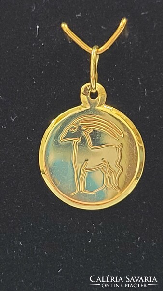 14 K arany horoszkóp medál "Kos" 1,17 g