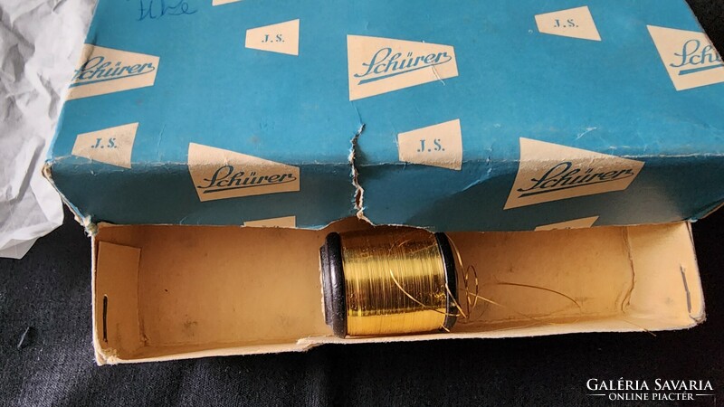 HÁBORÚ ELÖTTI SPULNIS ANGYALHAJ LAMETTA 200 MÉTER KARÁCSONY KARÁCSONYFADÍSZ SCHÖRER CÉRNA + DOBOZ