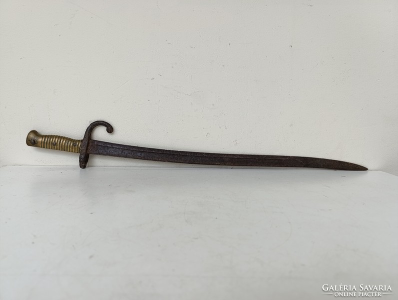 Antik Chassepot bajonett tokja nélkül 1868 puska szurony fegyver katona 797 9083