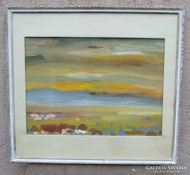 Balla János festmény tempera 58x64 cm üveg alatt. Máramarosi pecséttel. Hagyatékból.