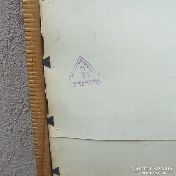 Balla János festmény tempera 58x64 cm üveg alatt. Máramarosi pecséttel. Hagyatékból.