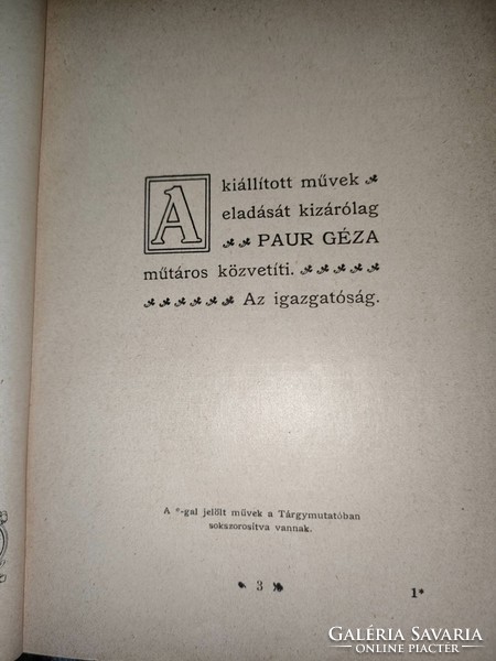 Képes Tárgymutató az 1850-1932 kiállítások műveiből Pauer Géza 1932