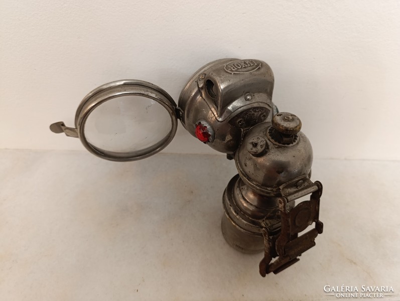 Antik bicikli lámpa Alte Fahrradlampe Bicycle Lamp karbid kerékpár gyűjtemény 324 9089