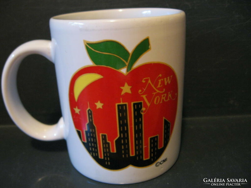 New York Big Apple , ikertornyok, WTC emlék bögre, souvenir