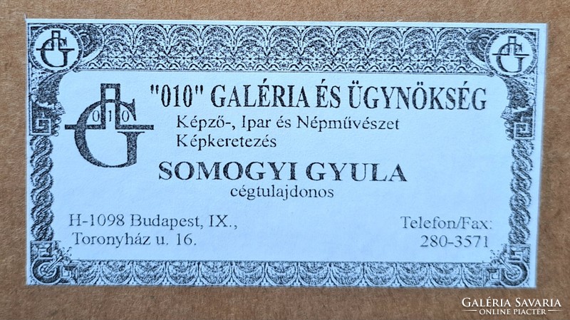 Szily Géza mitológiai jelenet (modern festmény, keretben)