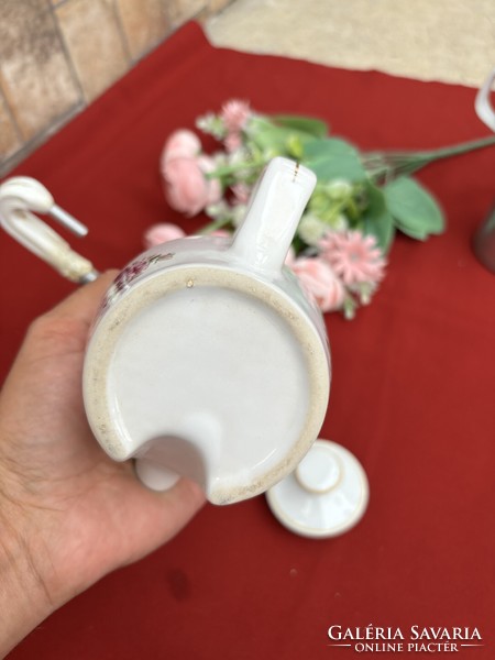 Virágos  Seherezádé kotyogós porcelán kávéfőző nosztalgia darab paraszti dekoráció