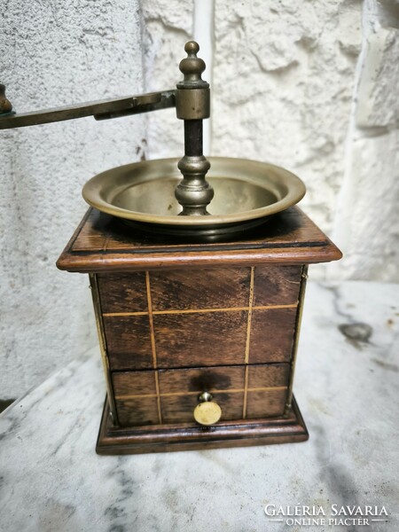 Antik Biedermeier kàvédaráló daràló egyedi kézimunka 1800-as évek