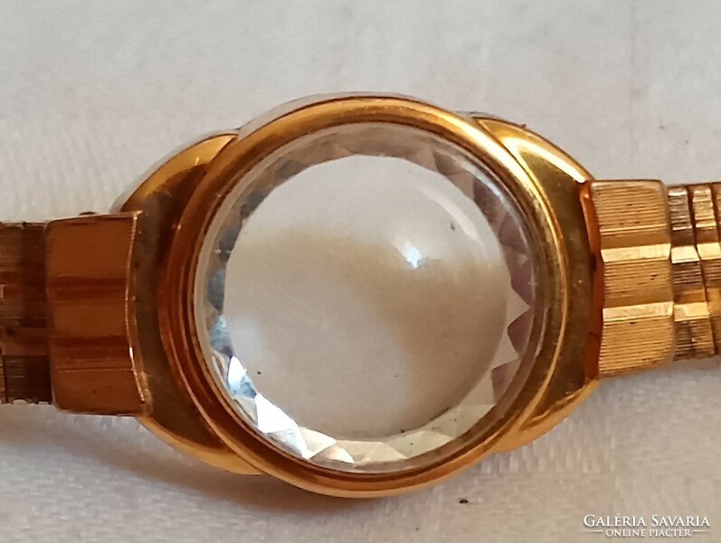 Óra karóra 008 - GUB GLASHÜTTE mechanikus felhúzós retro 18mm aranyozott 20µ - alkatrésznek