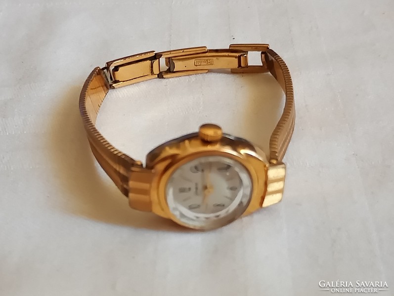 Óra karóra 008 - GUB GLASHÜTTE mechanikus felhúzós retro 18mm aranyozott 20µ - alkatrésznek