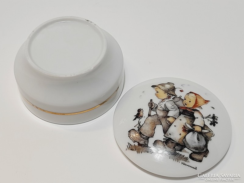 Hummel Goebel porcelán tégely, bonbonier, doboz