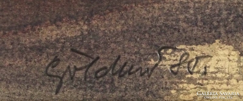 1R566 Göldner Tibor : "Parasztudvar" 1985