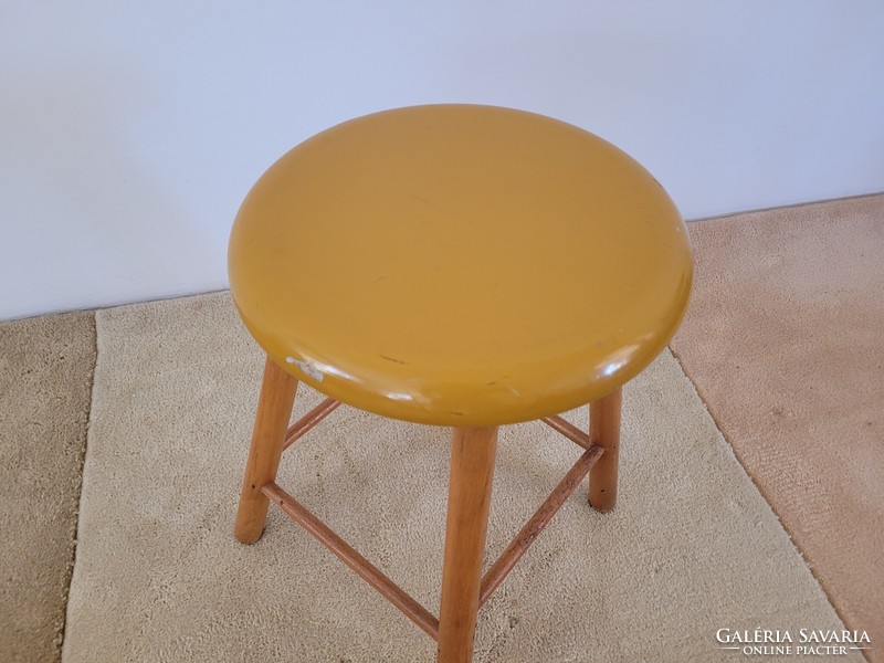 Retro régi fa szék ülőke mid century sámli