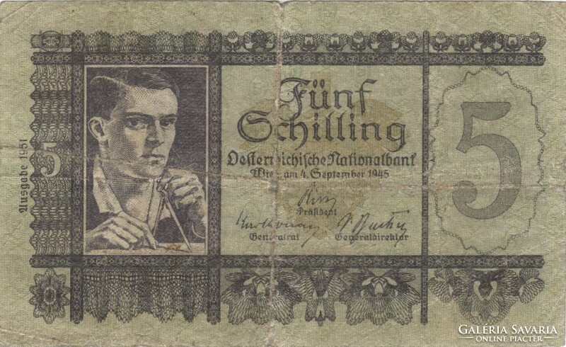 5 schilling 1951 Ausztria 2. Nagyon ritka