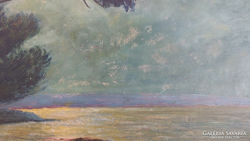 (K) Otto Albert Hirth festmény 56x66 cm kerettel