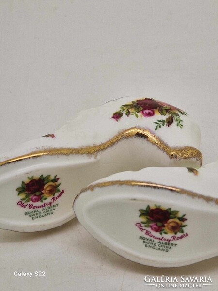 Angol Royal Albert old country roses porcelán cipő gyűjtőknek 11.5cm