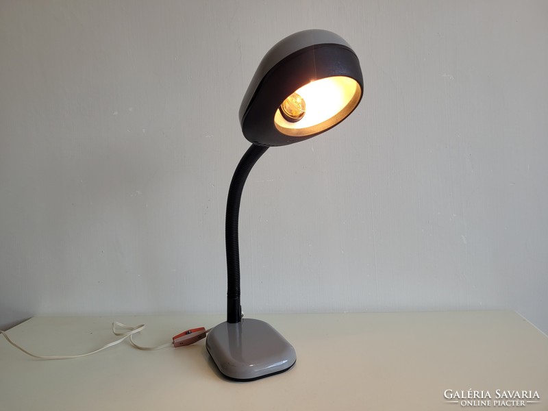Retro régi nagy méretű gégecsöves szürke mid century lámpa space age