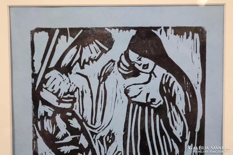 Emil Nolde eredeti fametszete