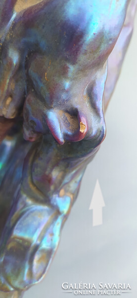 Zsolnay eosin figura - tintatartó Mack Lajos