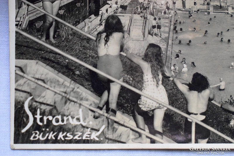 Bükkszék Strand - Fürdőzők- jó fotó képeslap  Sztanek Ede Pásztó fényképezte 1948ban