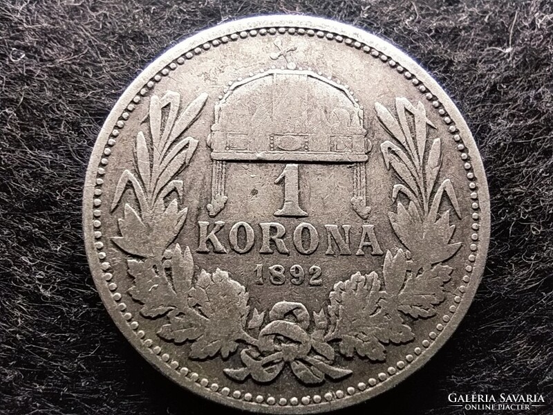 Magyarország I. Ferenc József (1848-1916) .835 Ezüst 1 Korona 1892 KB