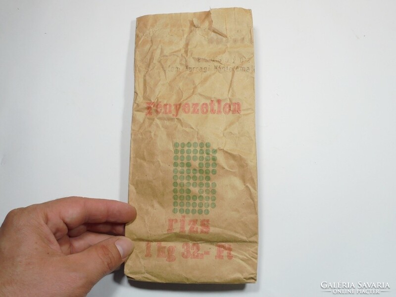 Retro régi Fényezetlen rizs papír zacskó csomagolás - Karcagi