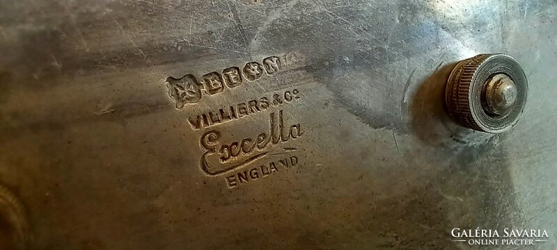 Jelzett Antik ezüstözött ecettartó ﻿Villiers and Co. "Excella" England..Alkudható!