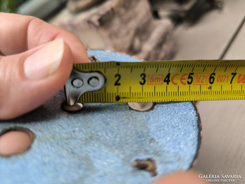 Antik 2 felhúzós zománc szàmlap feles ütős Biedermeier asztali óra kandalló óra szàmlap  kb 10 cm