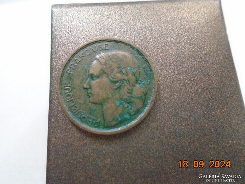 10 Frank,Franciaország,1950,Guiraud metszete,állat kakas,aluminium-bronz