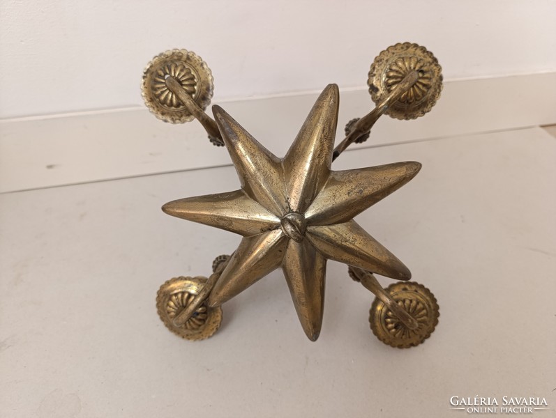 Antik bronz sábesz zsidó szombati csillár olajmécses judaika menora menóra 19. század 256 9588