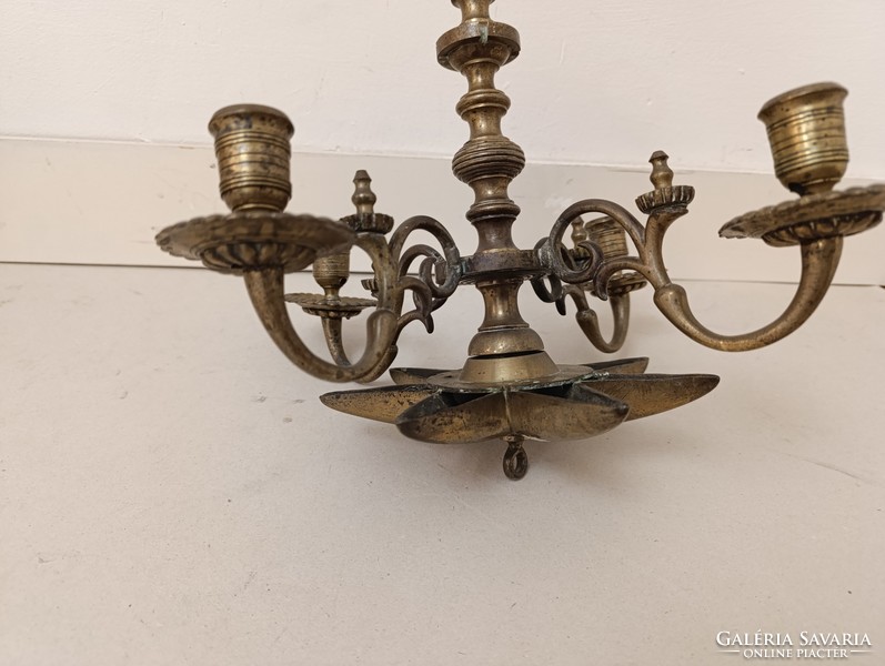 Antik bronz sábesz zsidó szombati csillár olajmécses judaika menora menóra 19. század 256 9588