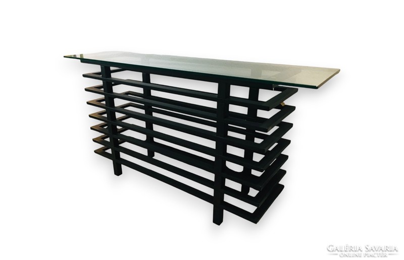 Amalfi design üveglapos konzolasztal - 52174
