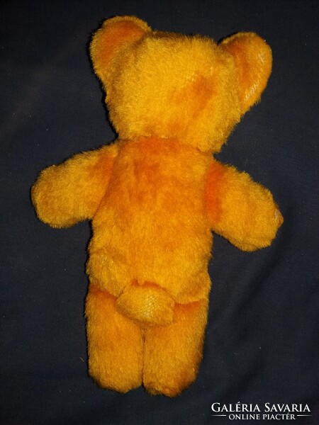 Régi mikrobársony üvegszemű szalmamaci ritka kicsi méret szép állapotban 28 cm a képek szerint 27 cm