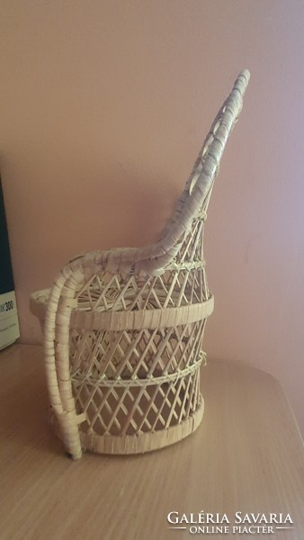 Rattan kicsi páva fotel, baba fotel