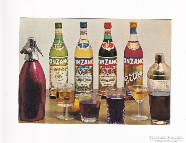 R:29 CINZANO Olasz reklám képeslap (posta tiszta)