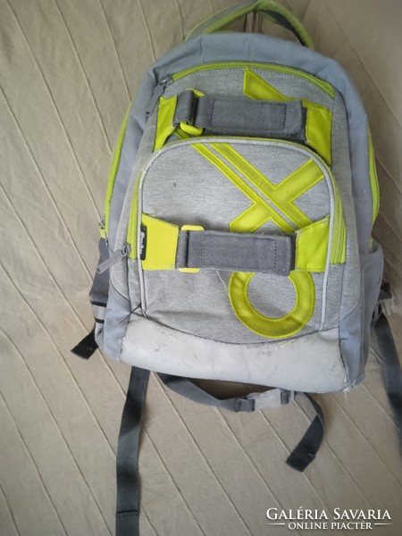 OXYBAG ergonomikus iskolatáska, hátizsák - OXY Green - zöld/szürke-fényvisszaverős