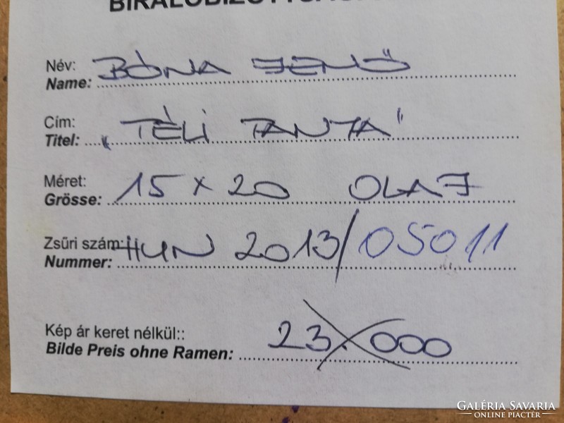 BÓNA JENŐ Téli tanya 2014. 913.